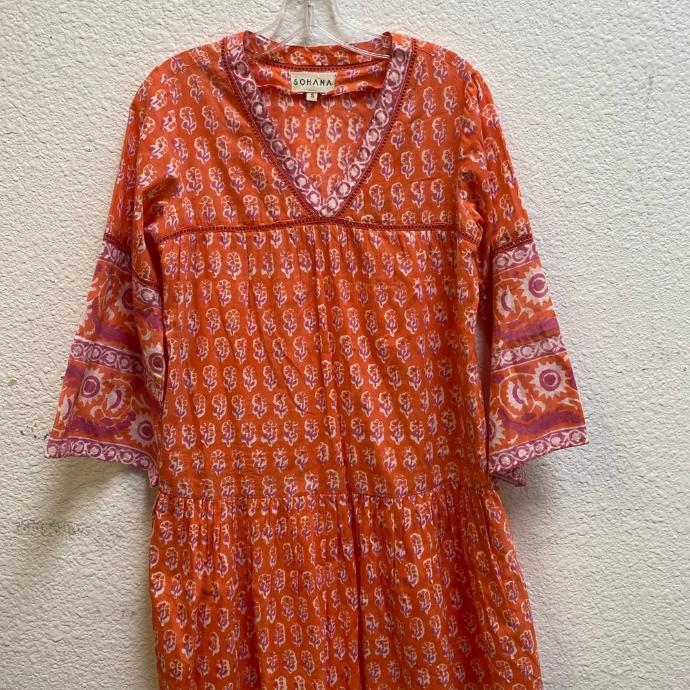Orange Midi Dress